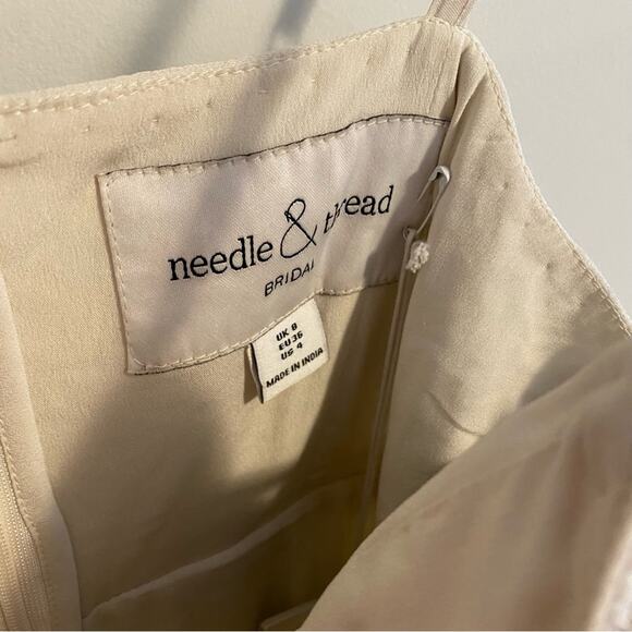 NWT Needle & Thread Bridal Cream Embellished Tulle Maxi Dress 4 - Picture 8 of 13